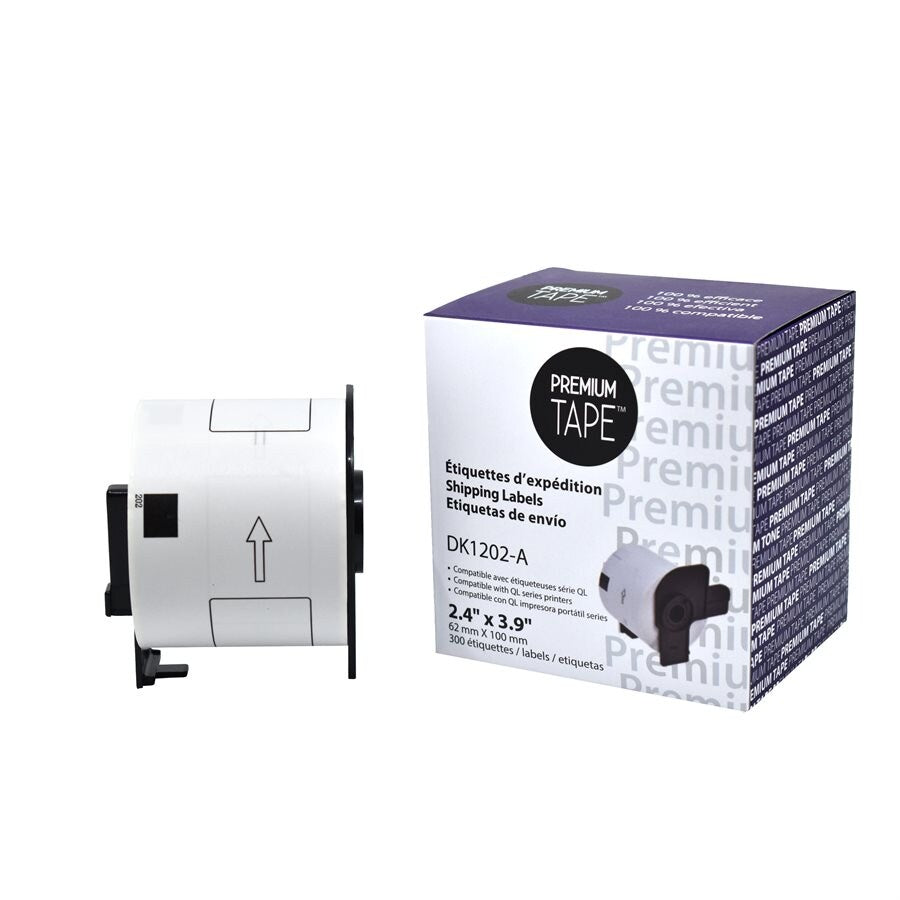 2.4" x 3.9" Brother DK1202 Paper Labels (300)