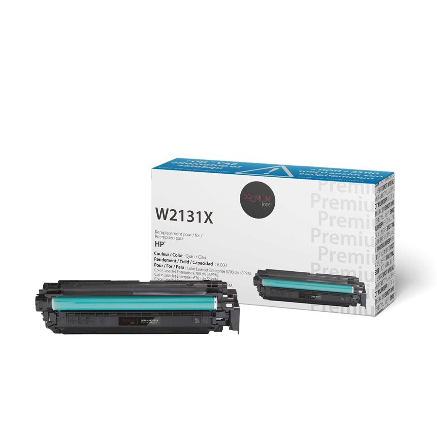 Premium Tone New Compatible HP W2131X Cyan YRTS 6K Toner Cartridge