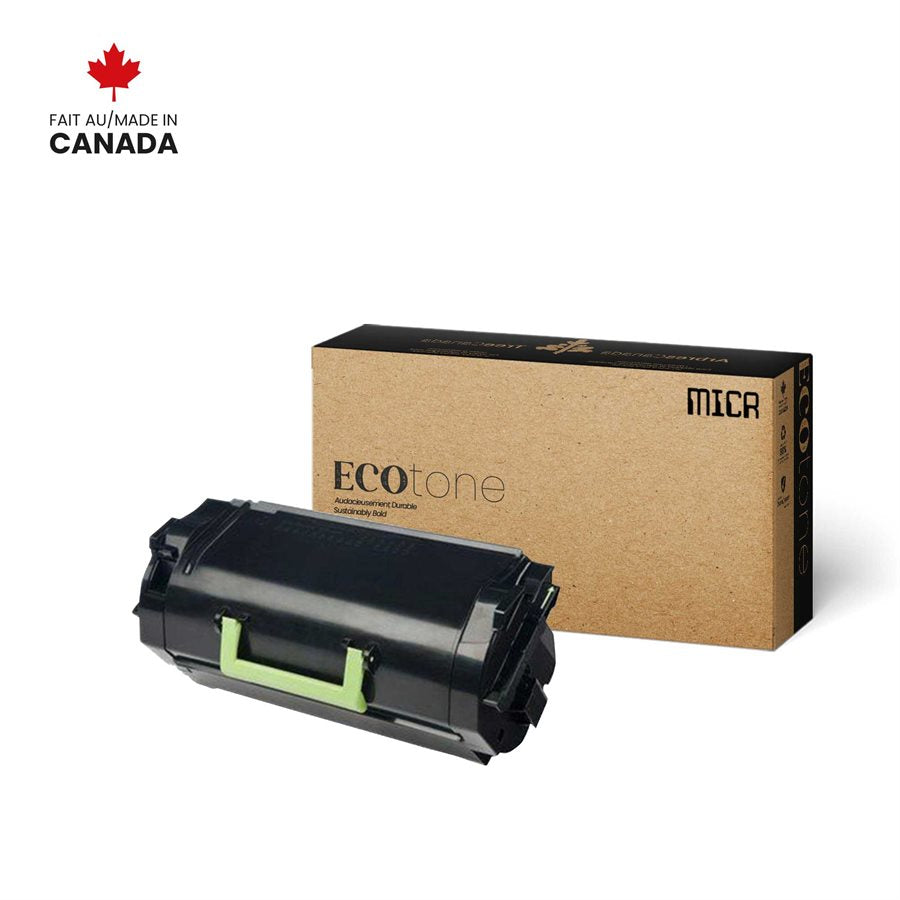 Eco Tone Remanufactured Lexmark 52D1X00 MICR 45K MICR Toner Cartridge