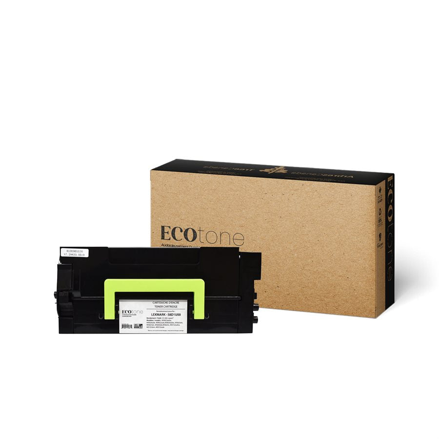 Eco Tone Remanufactured Lexmark 58D1U00 55K Toner Cartridge