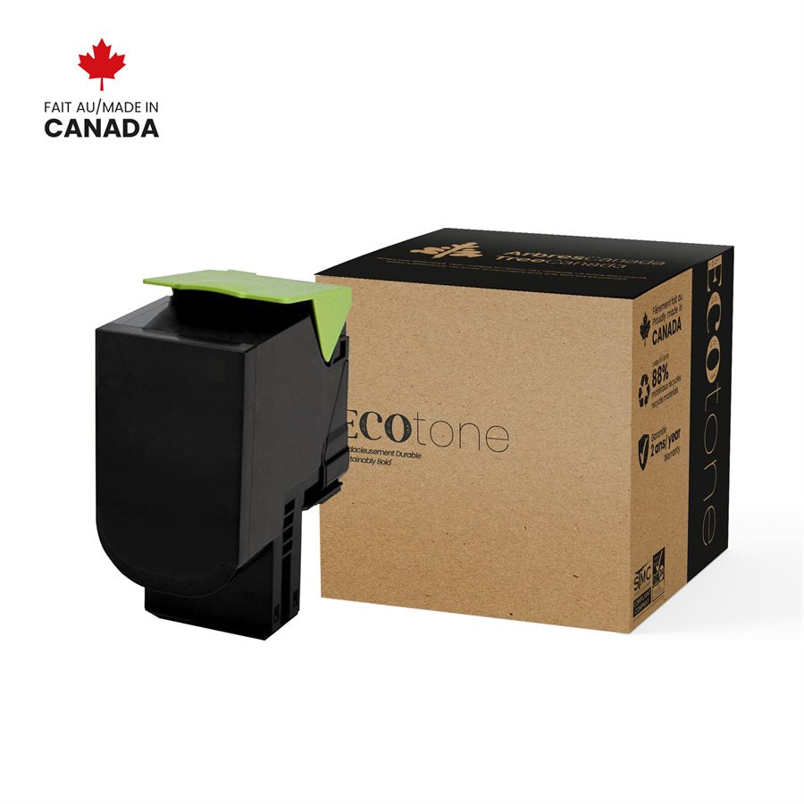 Eco Tone Remanufactured Lexmark 70C10K0 Black 1K Toner Cartridge