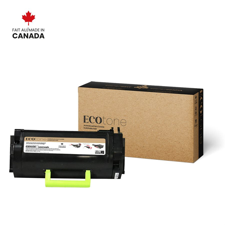 Eco Tone Remanufactured Lexmark 62D1X00 45K Toner Cartridge