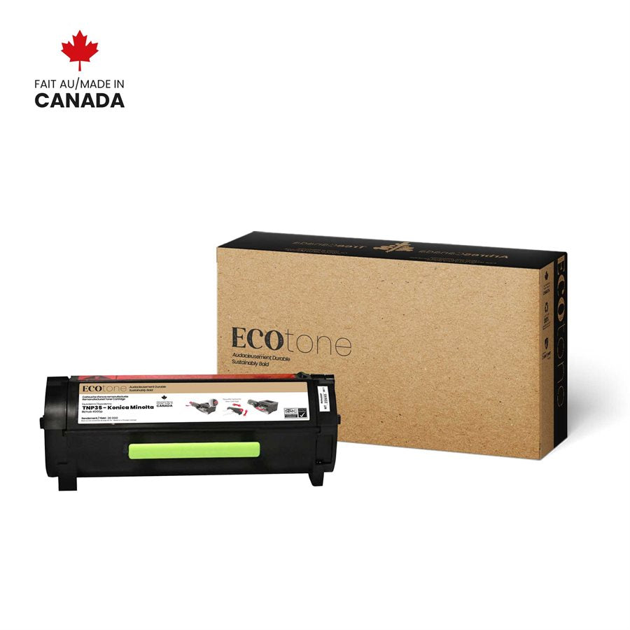Eco Tone Remanufactured Konica Minolta TNP35 20K Toner Cartridge
