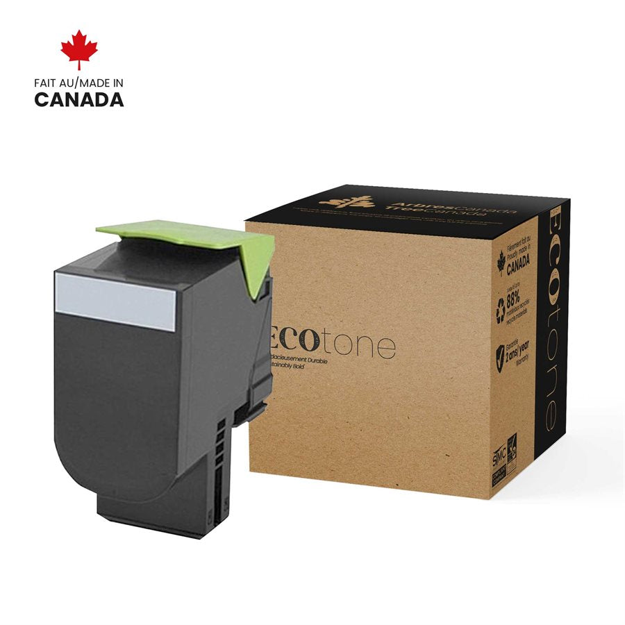 Eco Tone Remanufactured Lexmark 70C1HK0 Black 4K Toner Cartridge