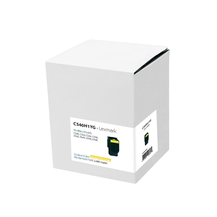 Premium Tone New Compatible Lexmark C54x/X54X, Yellow 2K Toner Cartridge