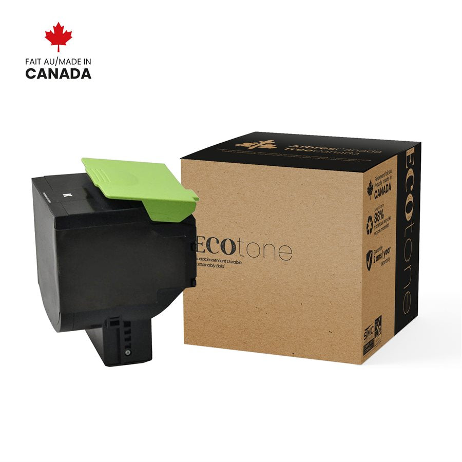 Eco Tone Remanufactured Lexmark 80C1SK0 Black 2.5K Toner Cartridge