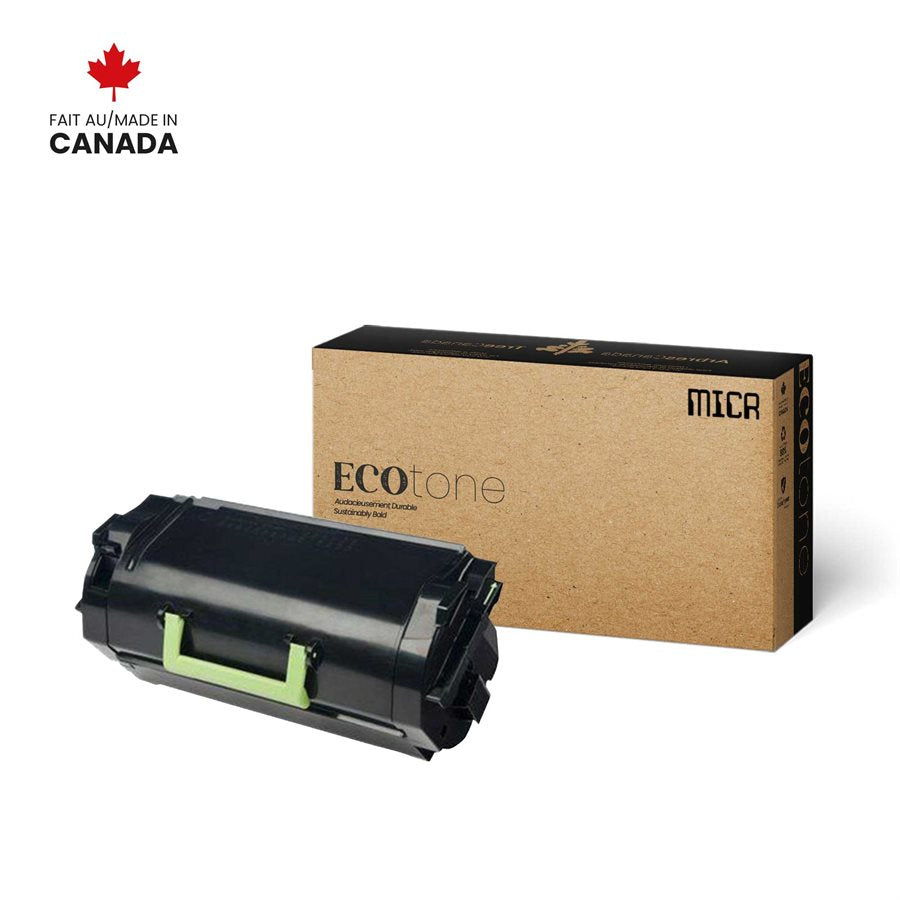Eco Tone Remanufactured Lexmark 62D1000 MICR 6K MICR Toner Cartridge