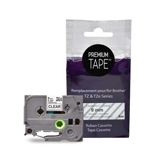 Brother TZ-121 Black/Clear 9mm Label Tape Cassette