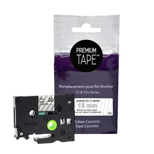 Brother TZe135 Clear/White 12mm Label Tape Cassette