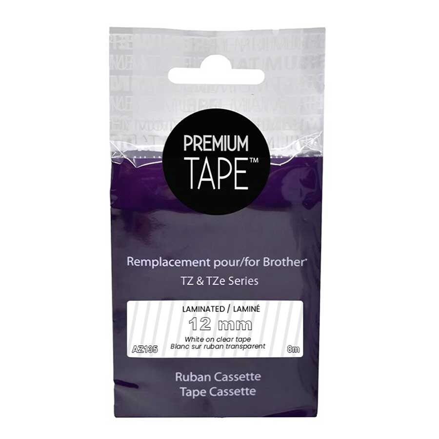 Brother TZe135 Clear/White 12mm Label Tape Cassette