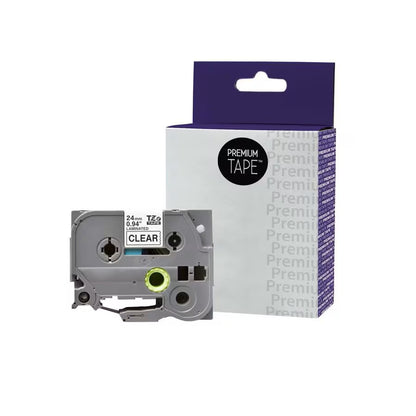 Brother TZE-151 Black/Clear 24mm Label Tape Cassette
