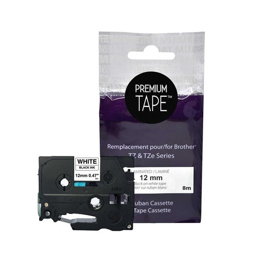 Brother TZ-231 Black/White 12mm Label Tape Cassette