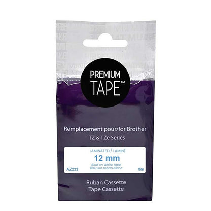 Brother TZ-233 Blue/White 12mm Label Tape Cassette