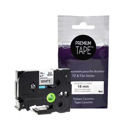 Brother TZ-241 Black/White 18mm Label Tape Cassette