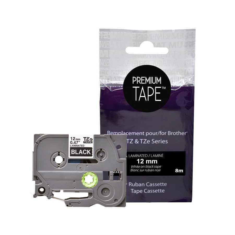 Brother TZ-335 White/Black 12mm Label Tape Cassette