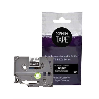 Brother TZ-335 White/Black 12mm Label Tape Cassette