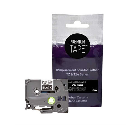Brother TZ-355 White/Black 24mm Label Tape Cassette