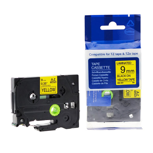 Brother TZ-621 Black/Yellow 9mm Label Tape Cassette
