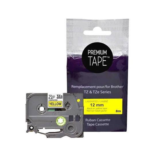 Brother TZ-631 Black/Yellow 12mm Label Tape Cassette