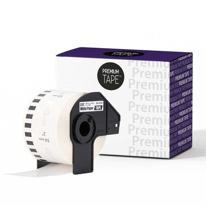 1.9685" x 100' Continuous White Paper Label For Brother DK-2223