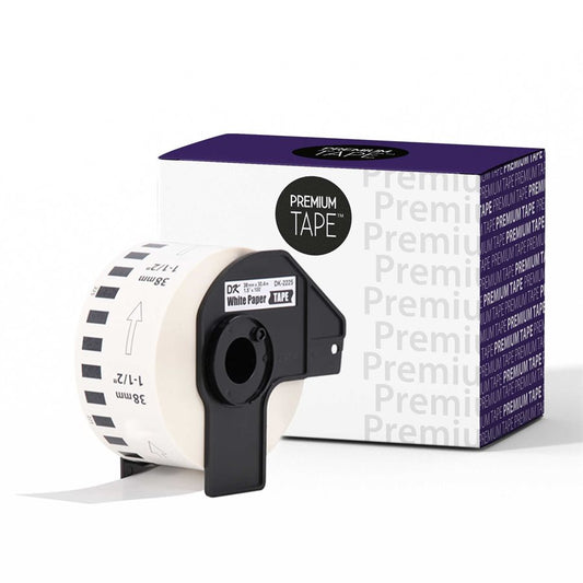 1.5" x 100' Continuous White Paper Label For Brother DK-2225