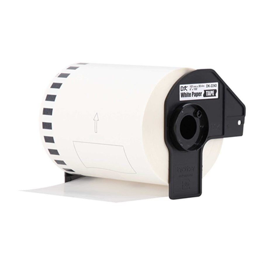 4" x 100' Continuous White Paper Label For Brother DK-2243
