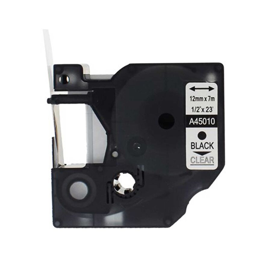 Dymo 45010 Black/Clear 12mm Label Tape Cassette