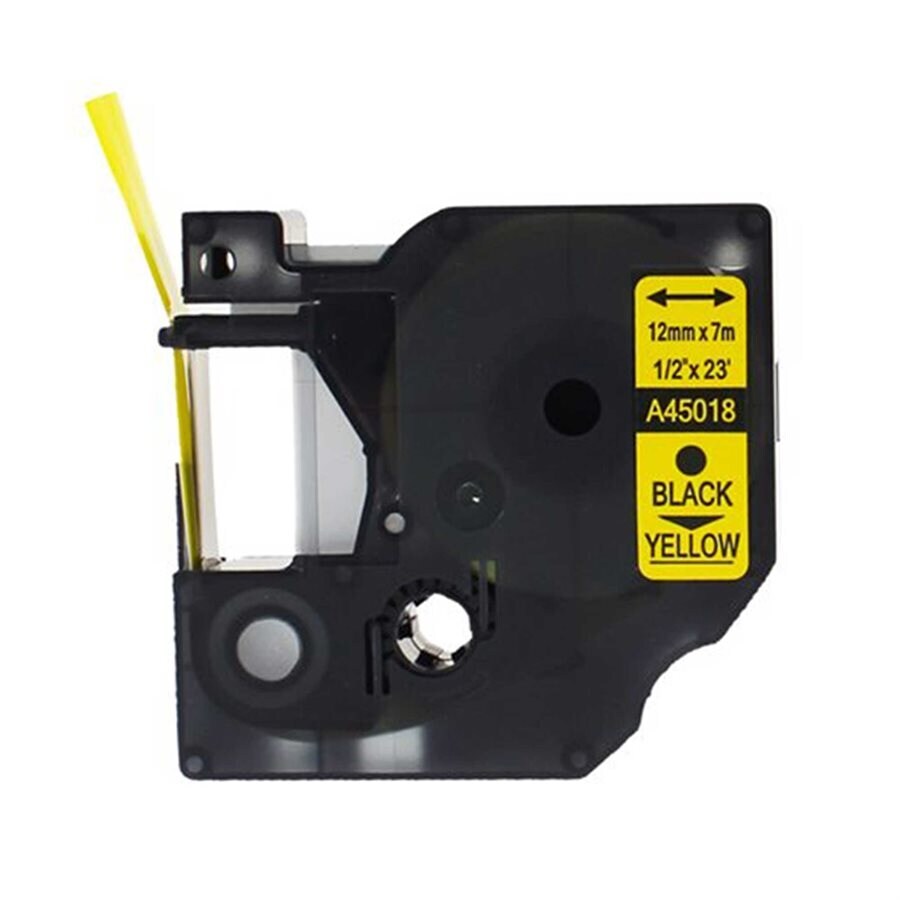 Dymo A45018 Black/Yellow 9mm Label Tape Cassette