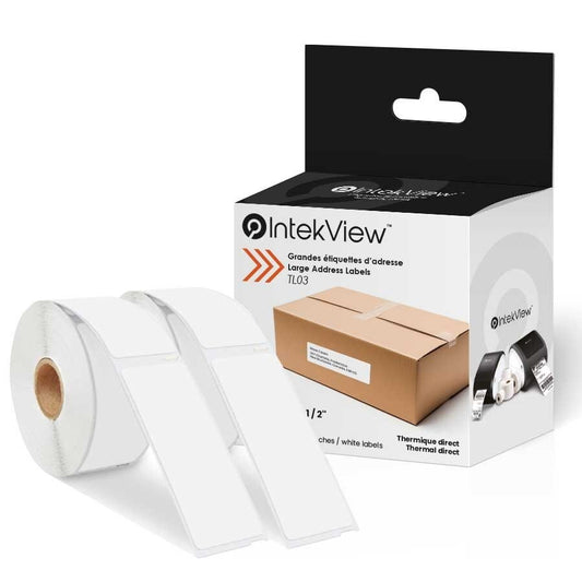 1.40" x 3.5" Direct Thermal Multi-Purpose Labels 1" Core (260/roll, 2/pkg)