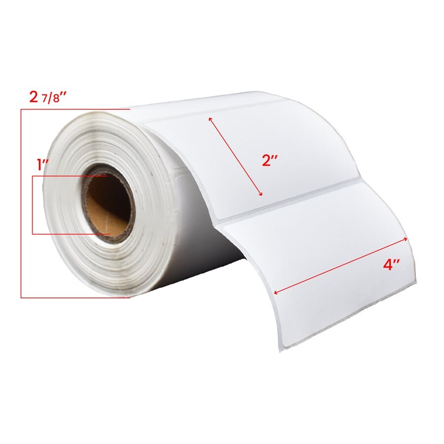 4" x 2" Universal Direct Thermal Labels 1" Core (500)