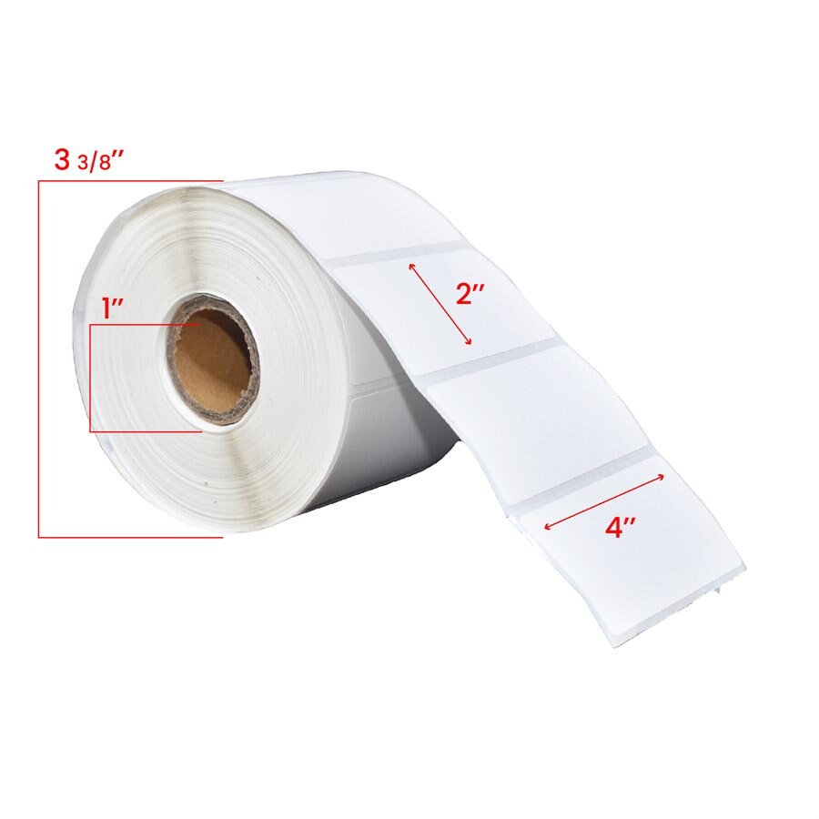 4" x 2" Universal Direct Thermal Labels 1" Core (750)