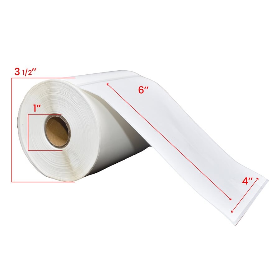 4" x 6" Universal Direct Thermal Labels 1" Core (250)