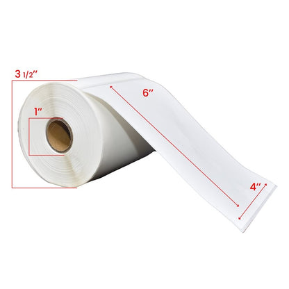 4" x 6" Universal Direct Thermal Labels 1" Core (250)