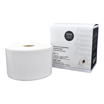 2.5" x 4" Universal Direct Thermal Labels 1" Core (500)