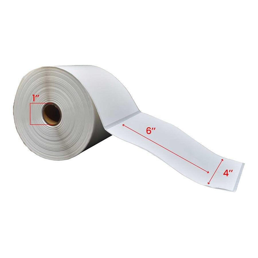 4" x 6" Thermal Transfer Labels 1" Core (250/roll, 12/case)