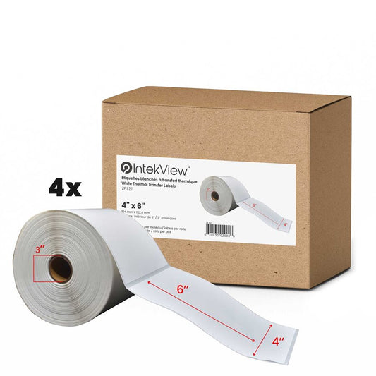 4" x 6" Thermal Transfer Labels 3" Core (1000/roll, 4/case)