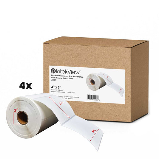 4" x 3" Direct Thermal Labels 3" Core (1800/roll, 4/case)