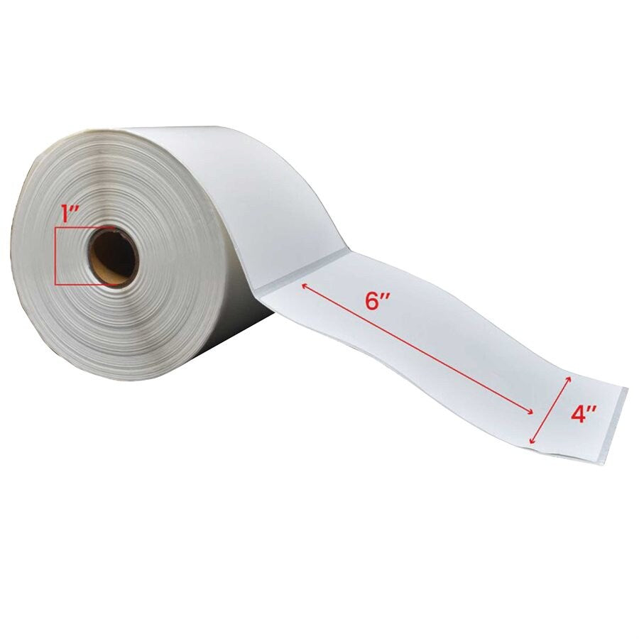 4" x 6" Direct Thermal Shipping Labels 1" Core (250/roll, 12/case)