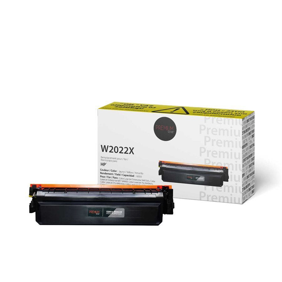 Premium Tone New Compatible HP W2022X (414X) YRTS Yellow 6K Toner Cartridge