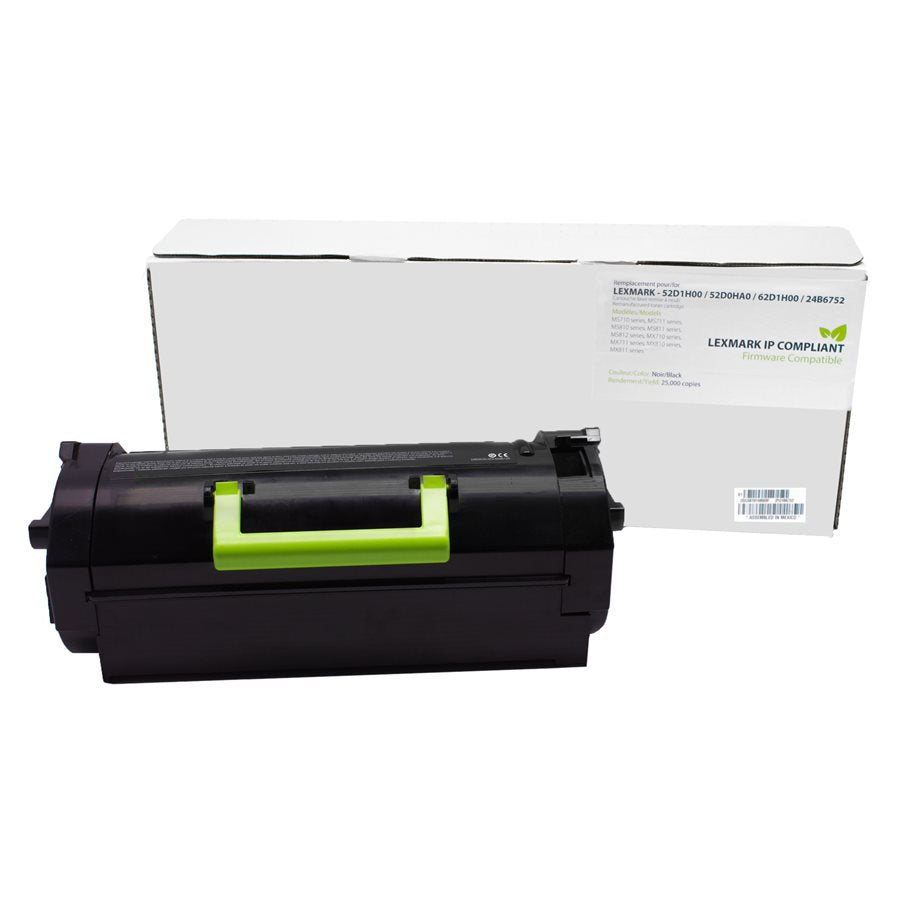 Lexmark Compliant 52D1H00, 62D1H00 25K Remanufactured Toner Cartridge