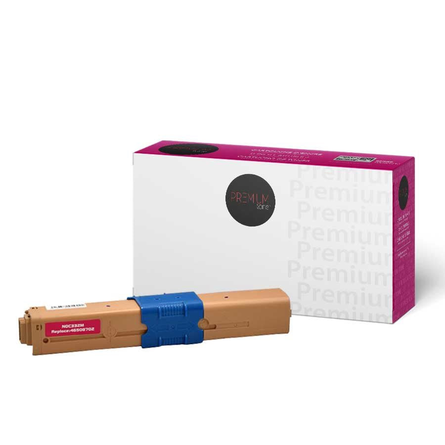 Premium Tone New Compatible Okidata 46508702 Magenta 3K Toner Cartridge