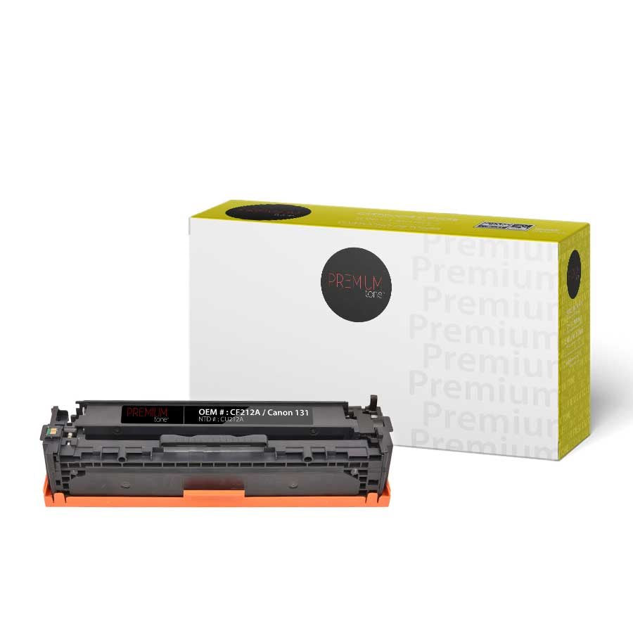 Premium Tone New Compatible HP CF212A / Canon No. 131 Universal Yellow 1.8K Toner Cartridge