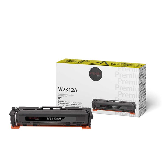 Premium Tone New Compatible HP W2312A (215A) Yellow YRTS Toner Cartridge