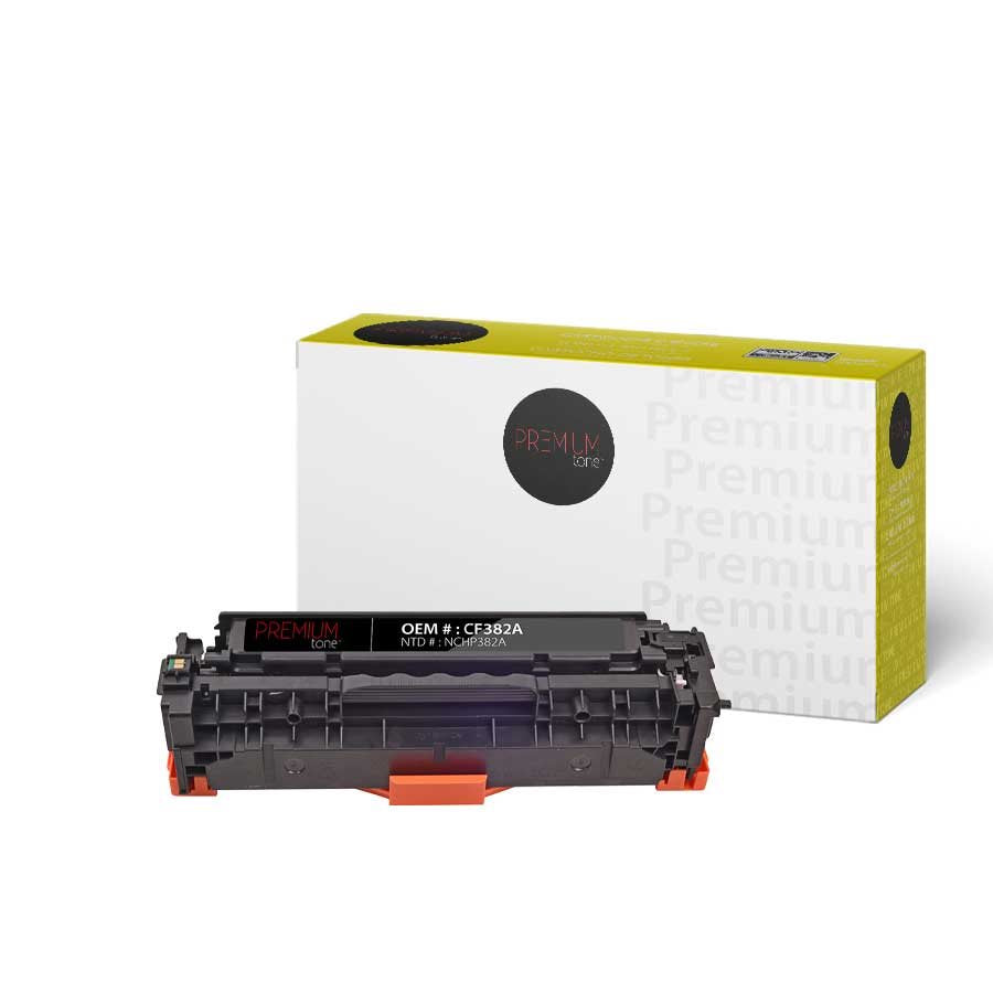 Premium Tone New Compatible HP CF382A (312A) MFP M476 Series Yellow 2.7K Toner Cartridge