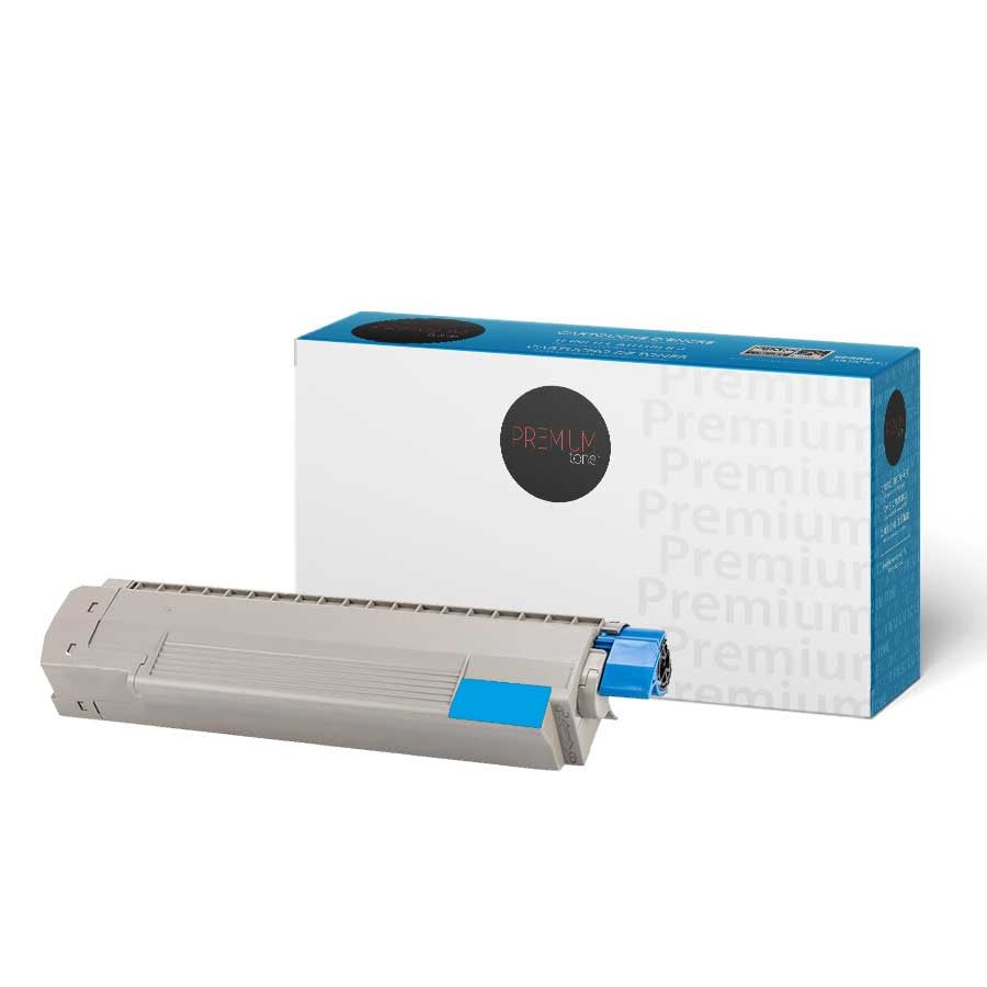 Premium Tone New Compatible Okidata 45862826 Cyan 8.8K Toner Cartridge
